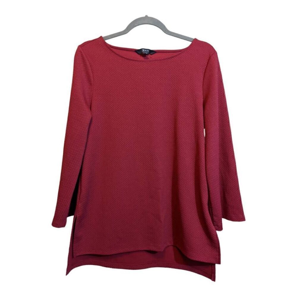 IMNYC Textured Long Sleeve Blouse